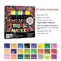 12 Washable Fabric Art Markers – Non-Fading DIY Craft Pens Fabric Art Markers Qme 24 colors