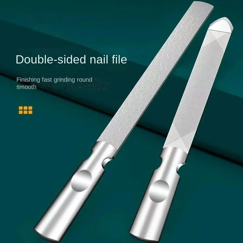 Double Sided Stainless Steel Nail File – Manicure & Pedicure Nail File Qme