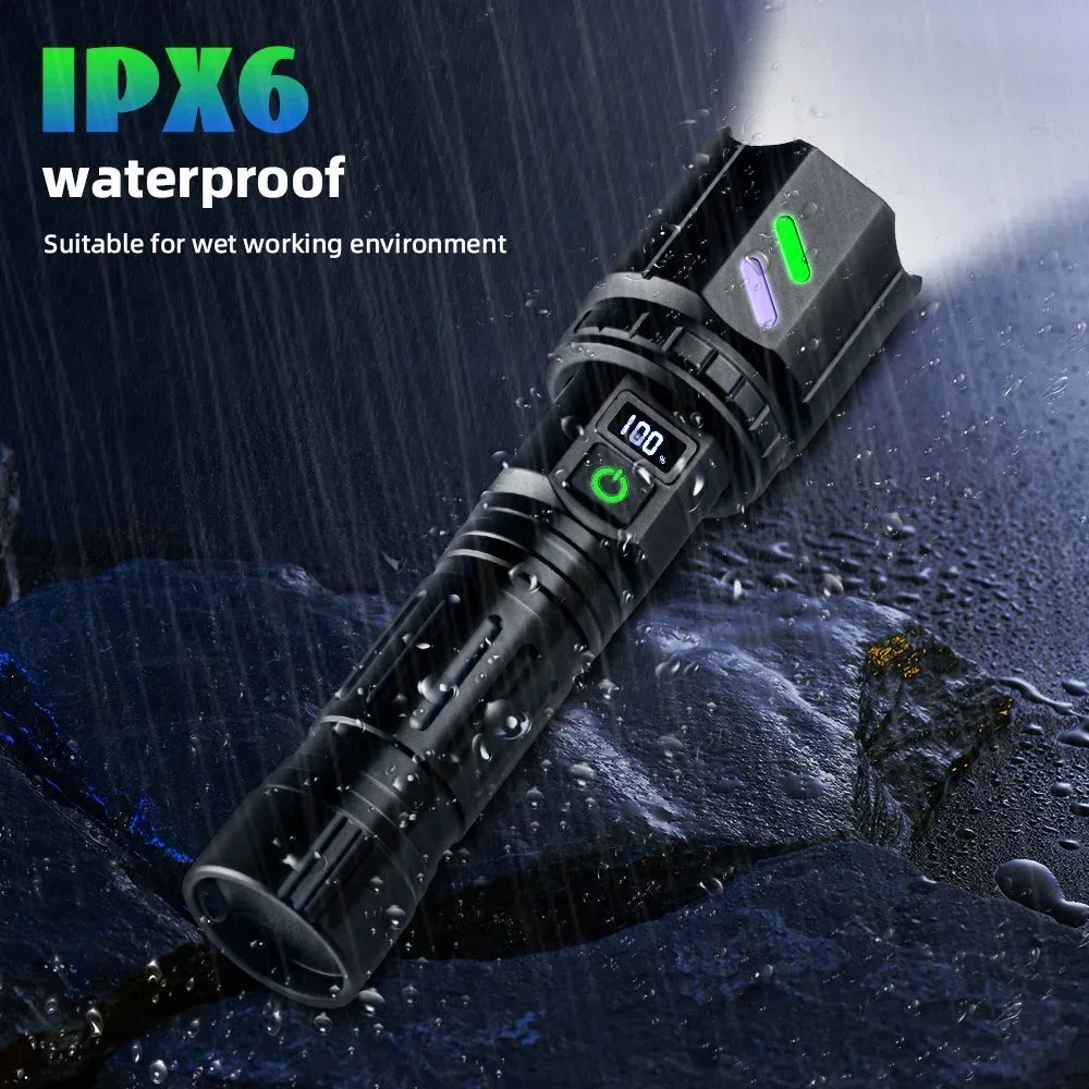 Ultra Powerful 30W LED Zoom Flashlight – USB-C Rechargeable LED Zoom Flashlight Qst