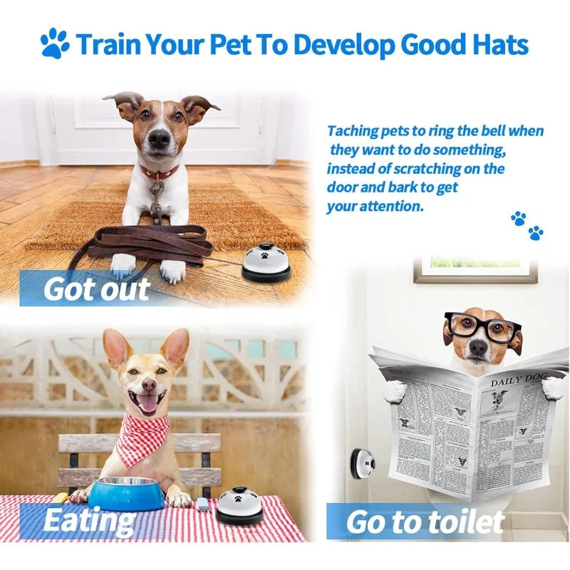 Dog Doorbell Training Bell Set – 2-Piece Stainless Steel Dog Training Bell Qme