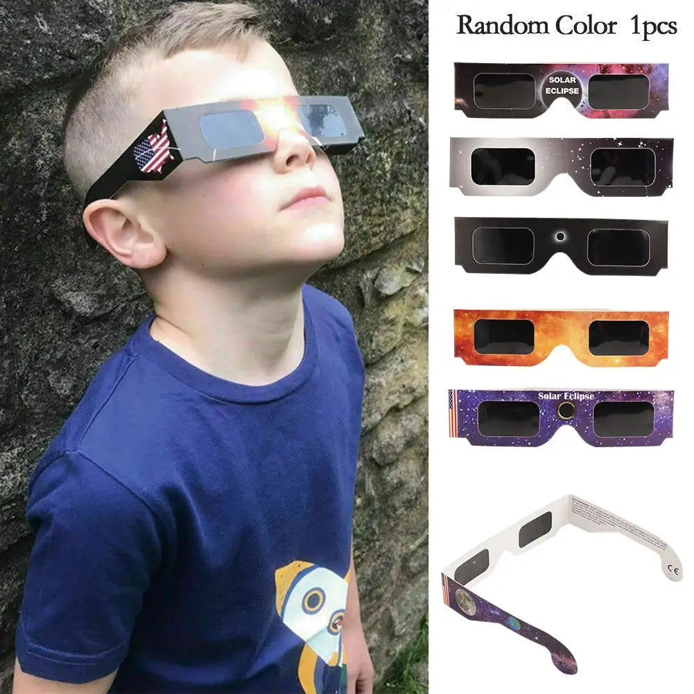 Paper Solar Eclipse Glasses – Safe Anti-UV Kids & Adult Eyewear Solar Eclipse Glasses Qme