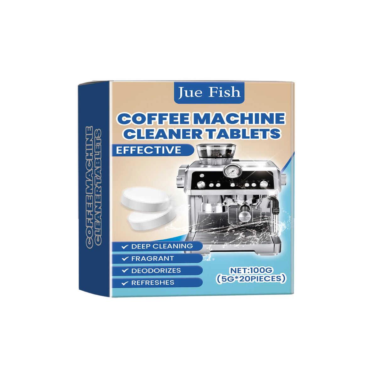 20-Pack Coffee Machine Cleaning Effervescent Tablets Coffee Machine Cleaner Qst 1 box