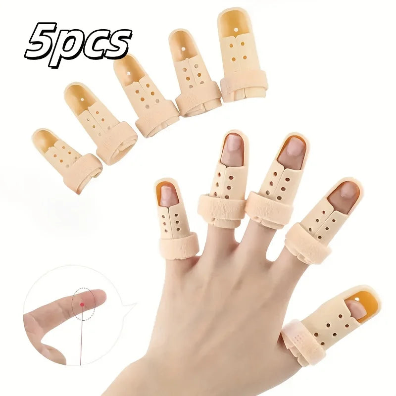 5-Pack Adjustable Finger Splint – Durable PE for Men & Women Finger Splint Qme 5pcs Multi Size SML