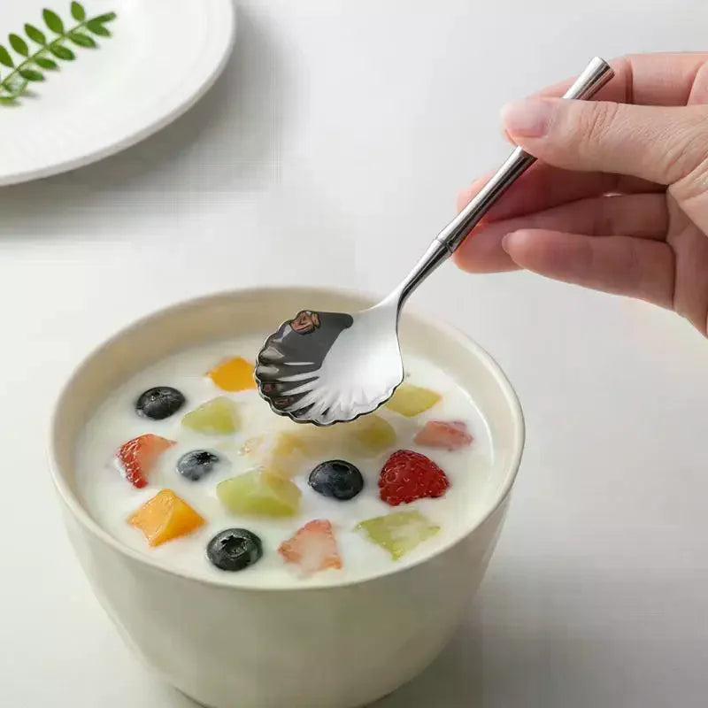 Seashell Stainless Steel Dessert & Coffee Stirring Spoon Dessert Stirring Spoon Qme