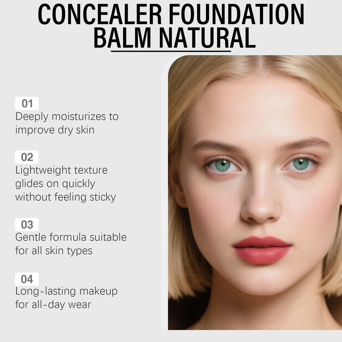 Zephoco Balm Foundation Cream – High Coverage Concealer 15g Foundation Cream Qst