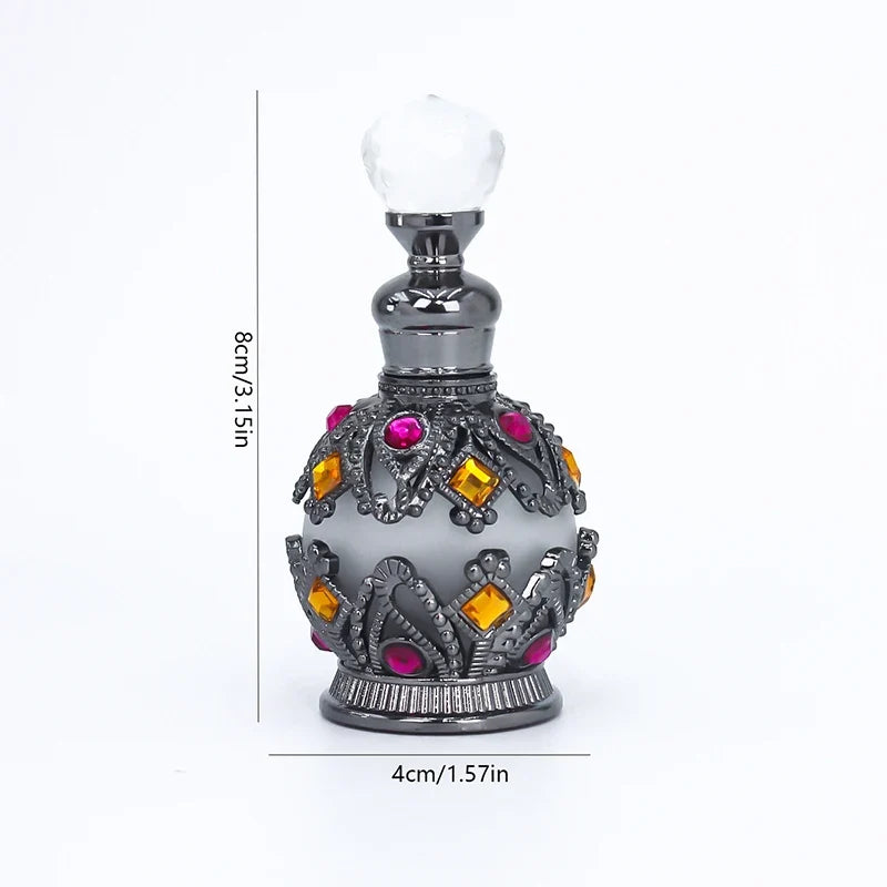 Luxury 15ml Glass Perfume & Essential Oil Bottle – Portable Glass Perfume Bottle Qme