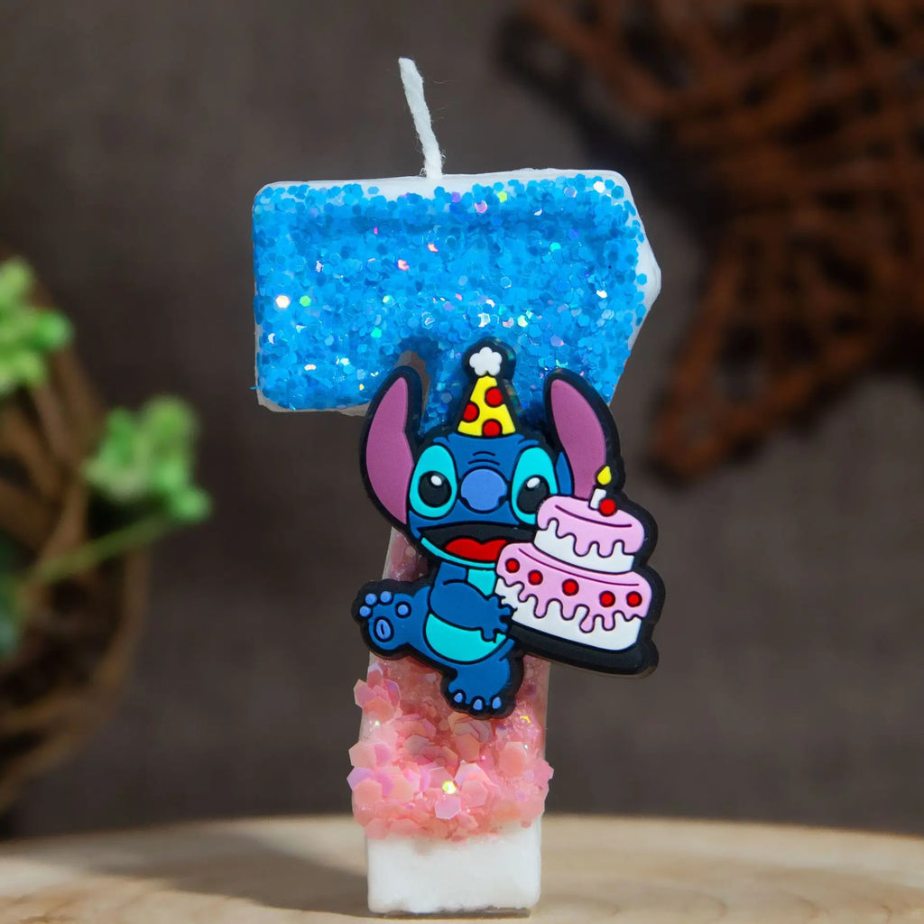 Glittery Digital Number Birthday Cake Candles – 10 Colors Birthday Cake Candles Qme 7