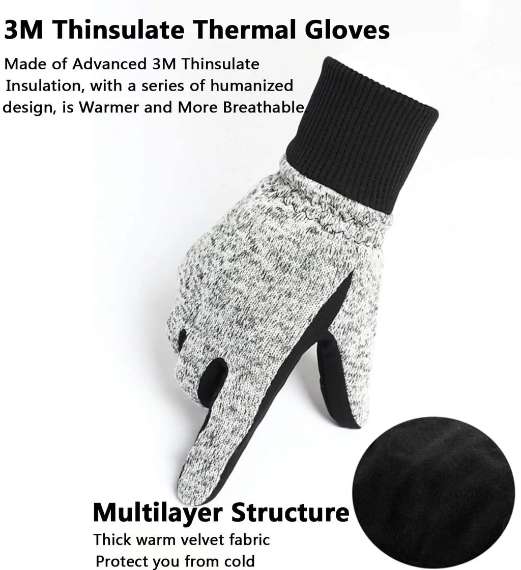 Thinsulate Thermal Winter Gloves for Running & Biking | S–XL Thermal Winter Gloves Qme