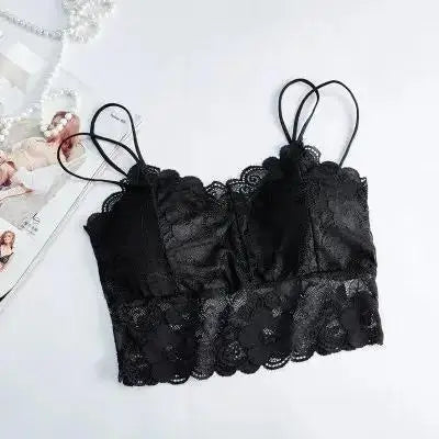 Women's Lace Seamless Padded Camisole Bralette – 3 Colors Padded Camisole Bralette Qme One Size Black