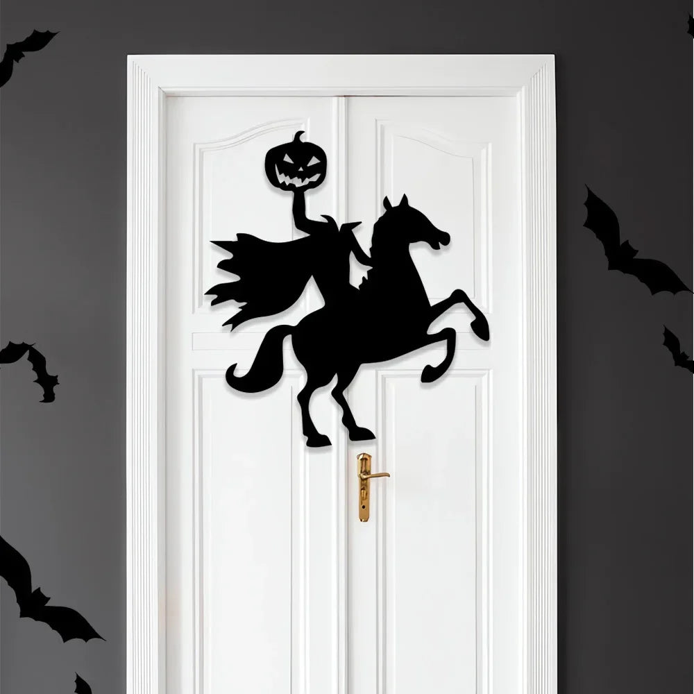 Halloween Skeleton Hand Pumpkin Door Sticker – Ghost Decor Halloween Door Sticker Qme