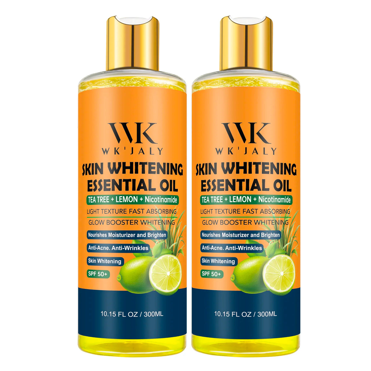 WK'JALY Niacinamide Brightening Body Oil – Tea Tree 300ml Brightening Body Oil Qst Pack of 2