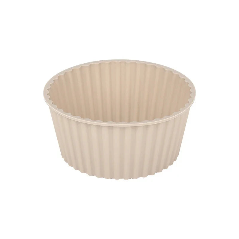 Silicone Muffin & Cupcake Baking Mold – Non-Stick Bagel Pan Silicone Baking Mold Qme Khaki