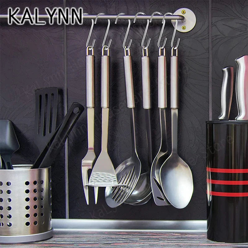 S-Shape Stainless Steel Hooks – Kitchen & Bathroom Organizer S-Shape Storage Hooks Qme
