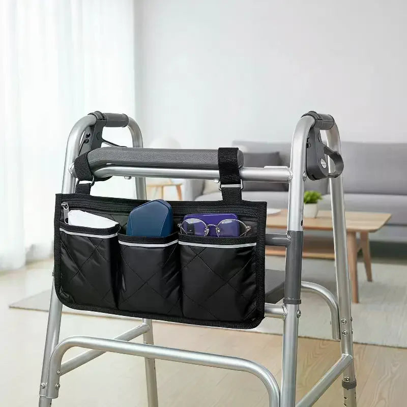 Wheelchair Armrest Organizer Bag | 5 Colors, Multi-Pocket Wheelchair Side Organizer Qme