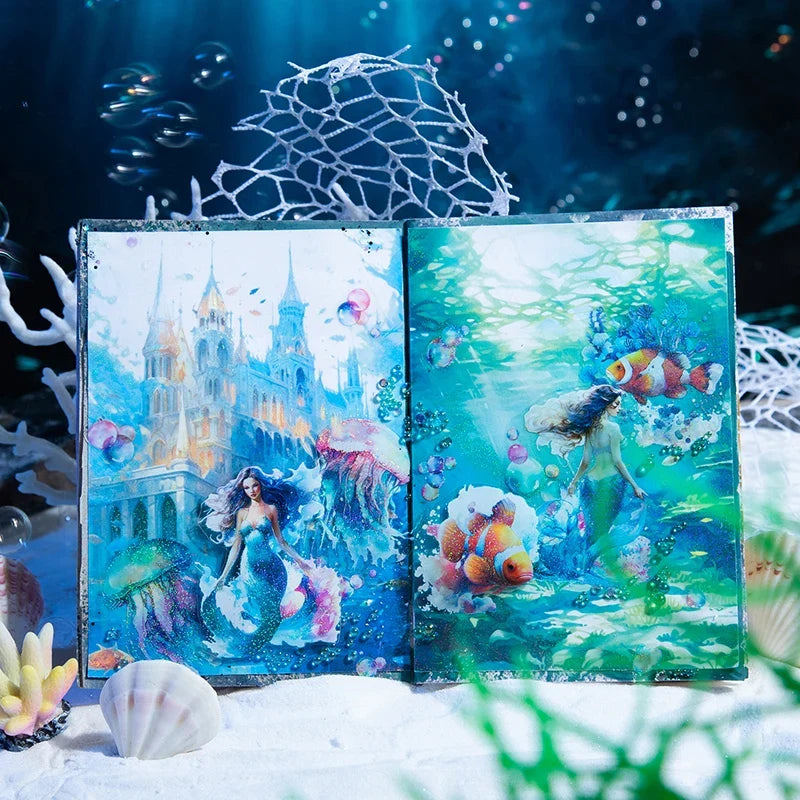 PET Blue Ocean Landscape Stickers – DIY Scrapbooking & Crafts Decorative Craft Stickers Qme