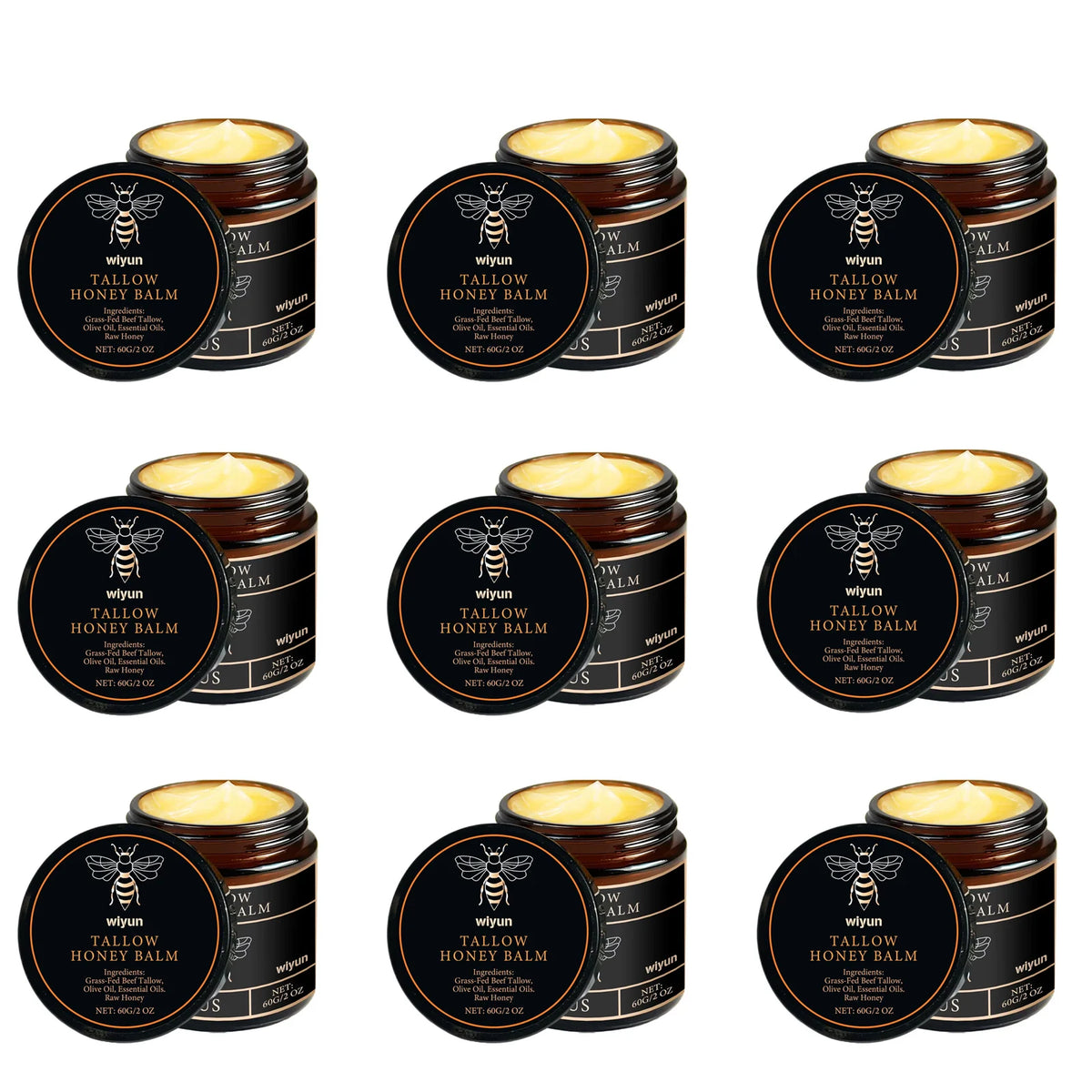 Grass Fed Beef Tallow & Raw Honey Moisturizing Balm Moisturizing Balm Cream Qst 540g