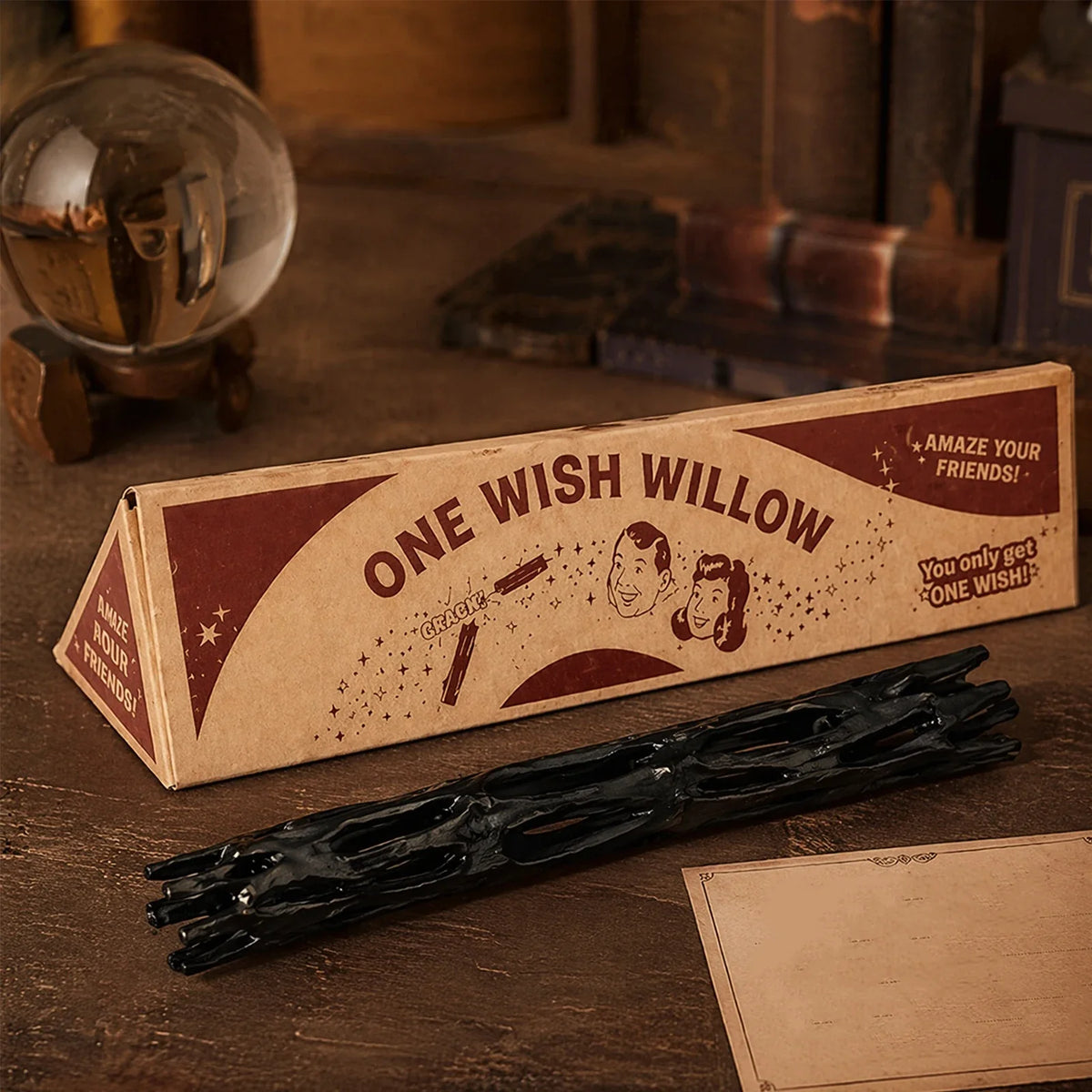 3D Printed Willow Wishing Stick Box – Breakable Lucky Charm Novelty Figurine Qme