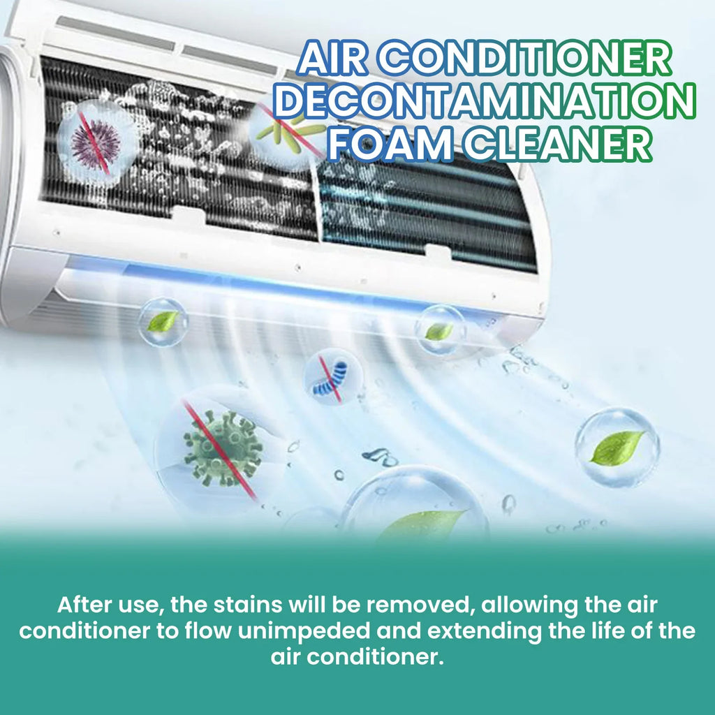 Heavy Duty AC Coil Foam Cleaner – No-Rinse Foaming Spray AC Coil Cleaner Spray Qme