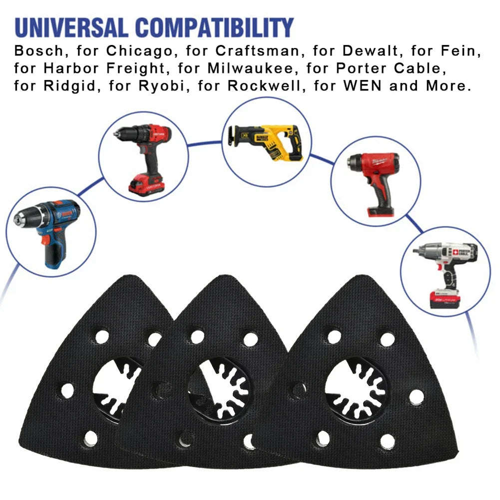 Triangular Sanding Pads 93mm Oscillating Multi-Tool – 3-Pack Oscillating Tool Pads Qme