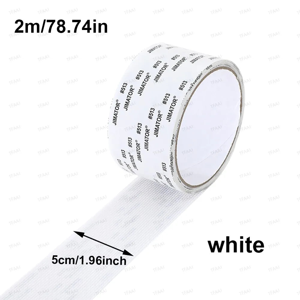 Self-Adhesive Window Screen Repair Tape – 2 Rolls x 10m Screen Repair Tape Qme 5cmx2m White 1pc