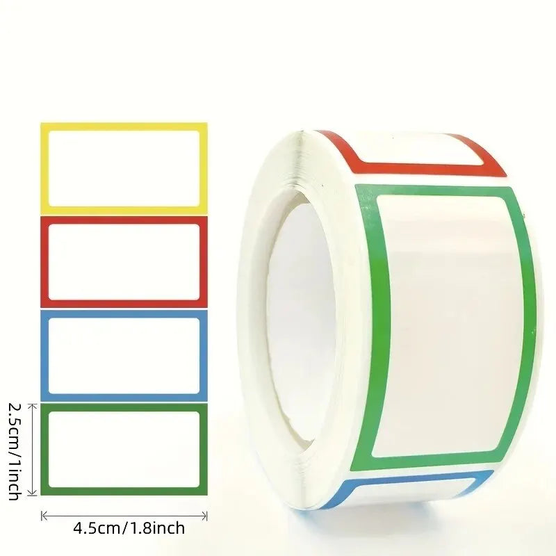 Waterproof Blank Self-Adhesive Removable Label Stickers 250pcs Removable Label Stickers Qme 1 roll