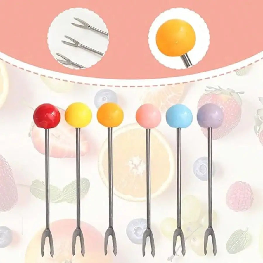 Cute Crab Stainless Steel Fruit Forks & Dessert Skewer Set Fruit Fork Set Qme