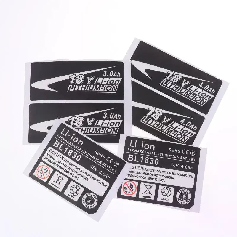 18V Li-ion Battery Capacity Label Stickers BL1830 – 10 Pack Battery Label Stickers Qme