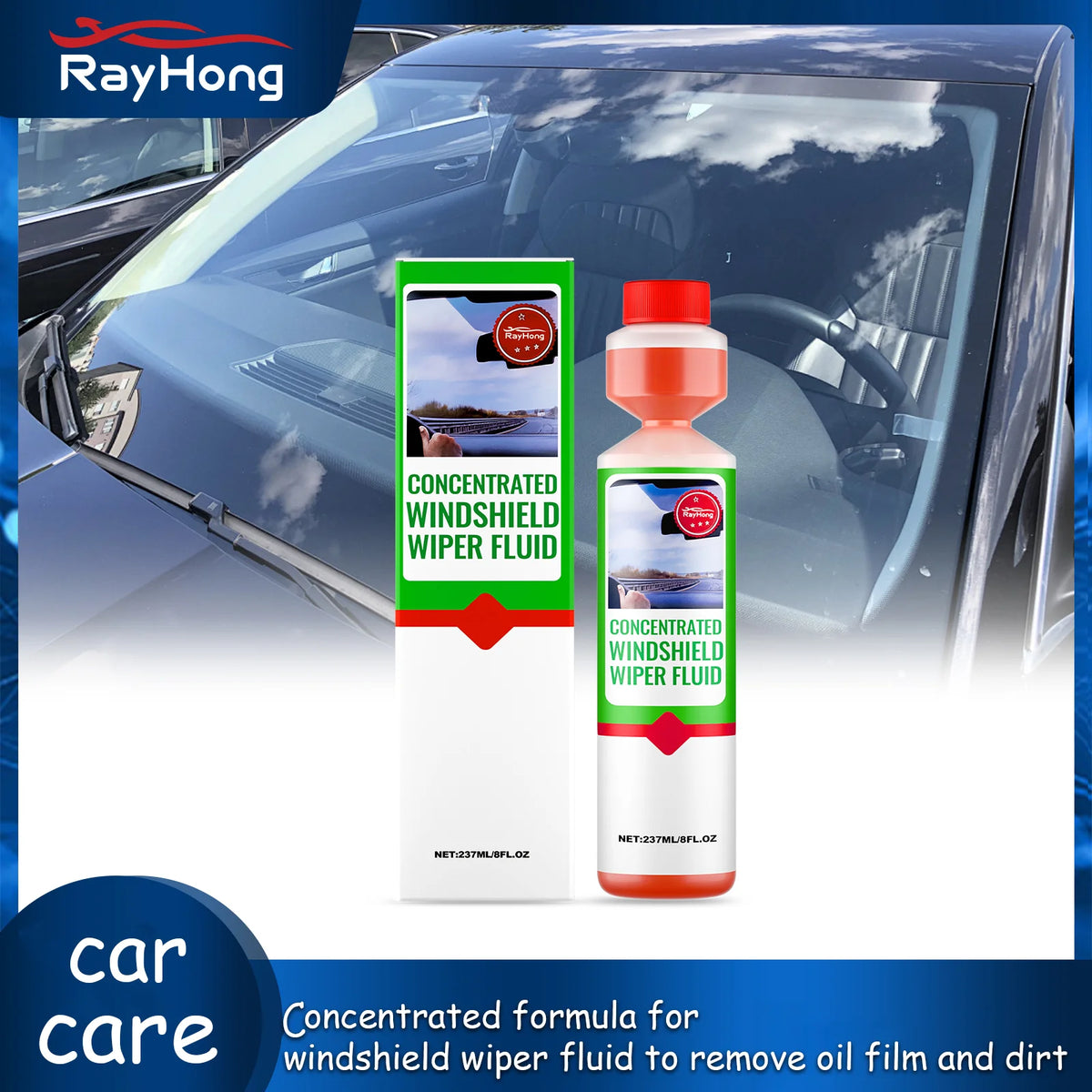 Rayhong Windshield Wiper Fluid Concentrate 237ml | Clear View Wiper Fluid Concentrate Qst