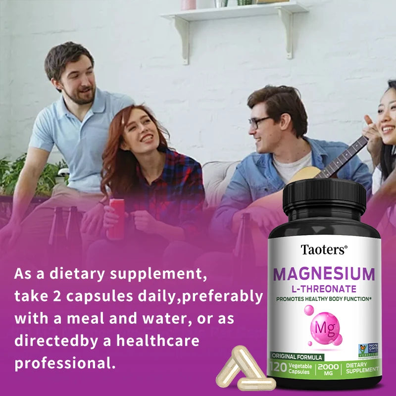 Magnesium L-Threonate Capsules – Focus, Memory & Sleep Support Magnesium Supplement Qst