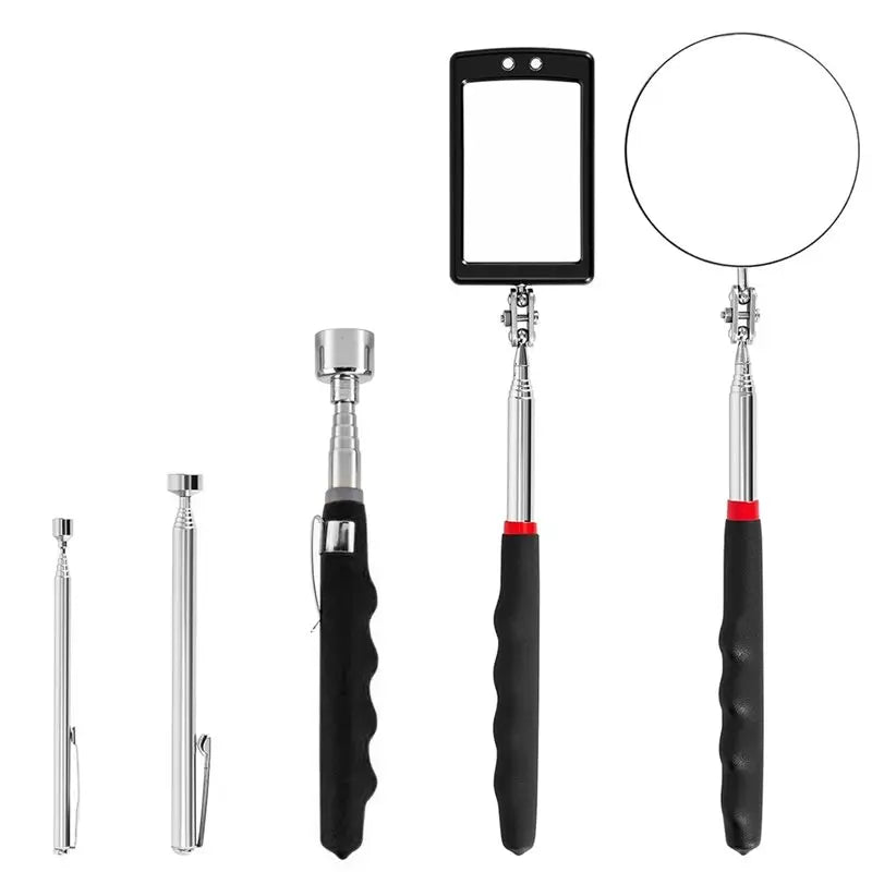 Telescoping LED Inspection Mirror & Magnetic Pickup Tool Set Inspection Tool Set Qme As Shown