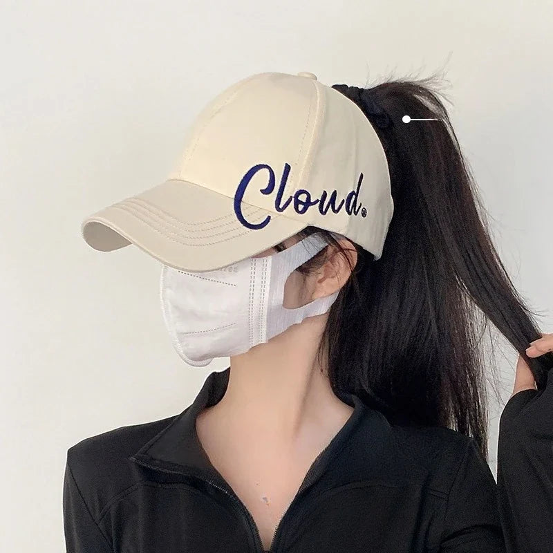 Women's Ponytail Hole Baseball Cap – Breathable Summer Sun Hat Women's Sun Hat Qme
