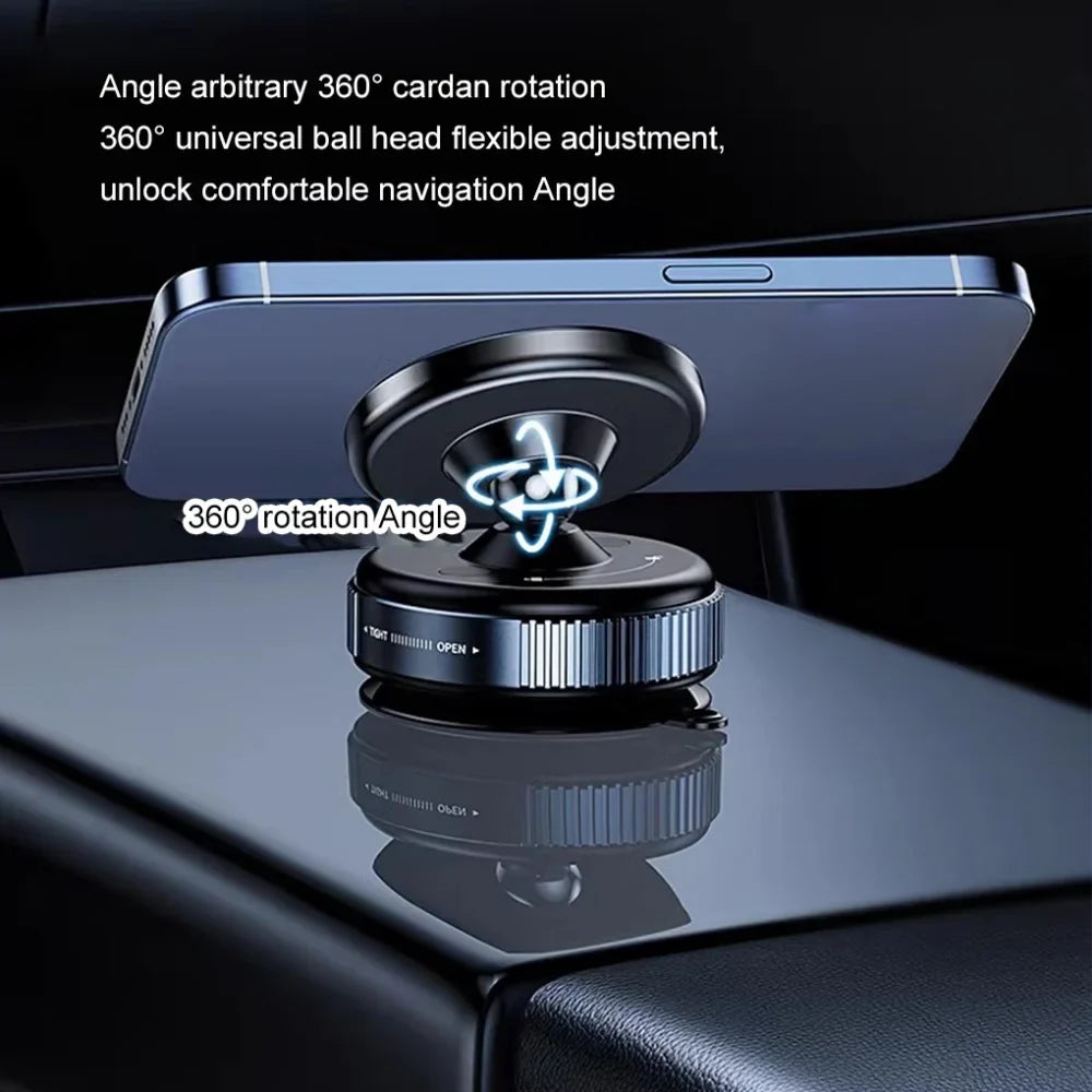 Magnetic Vacuum 360° Rotatable Car Phone Mount | GPS Holder Car Phone Mount Qme