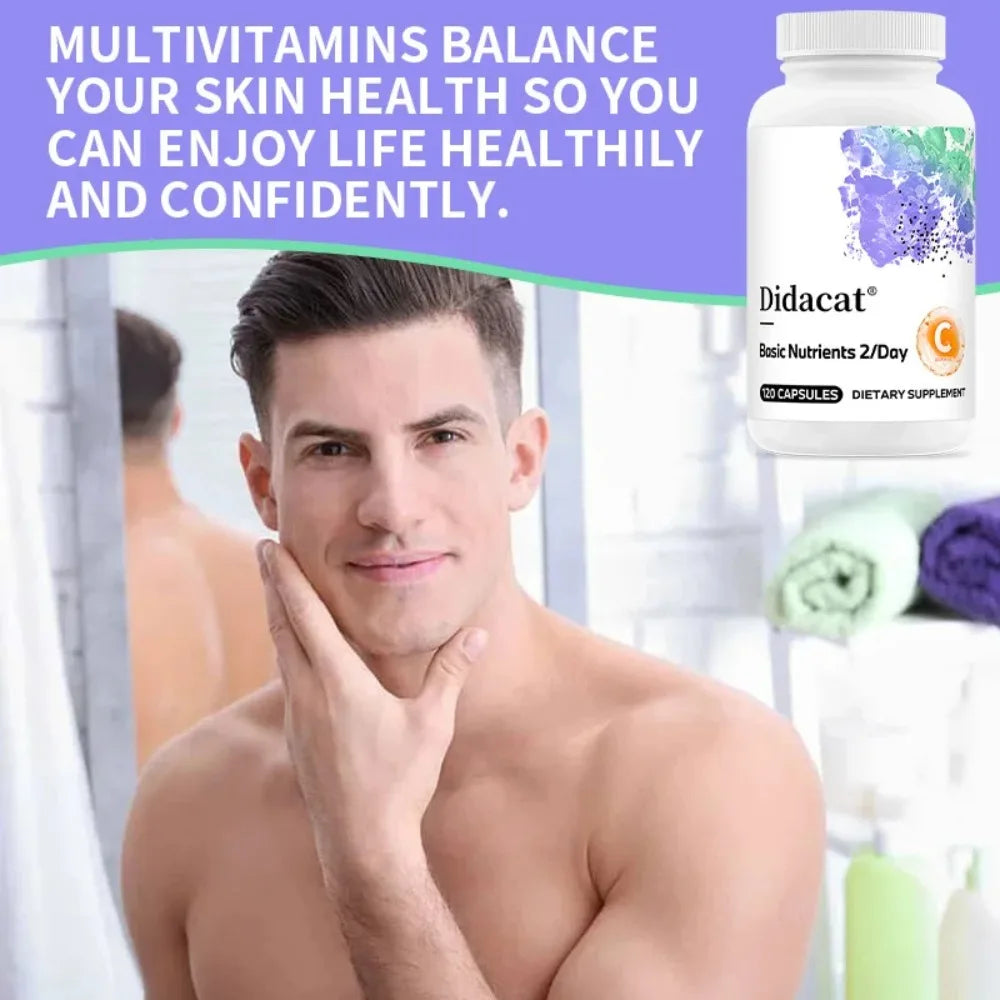 Multivitamin & Mineral Capsules – Zinc, D3 & K2 | Didacat Multivitamin Supplement Qst