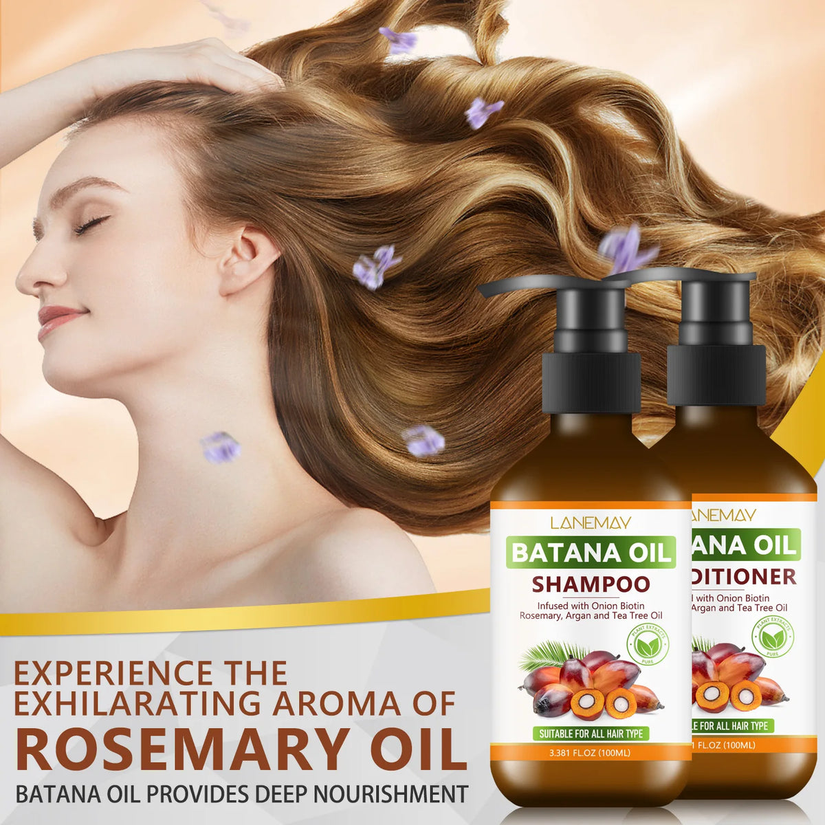 Batana Oil Shampoo & Conditioner Set – All Hair Types Hair Care Set Qst