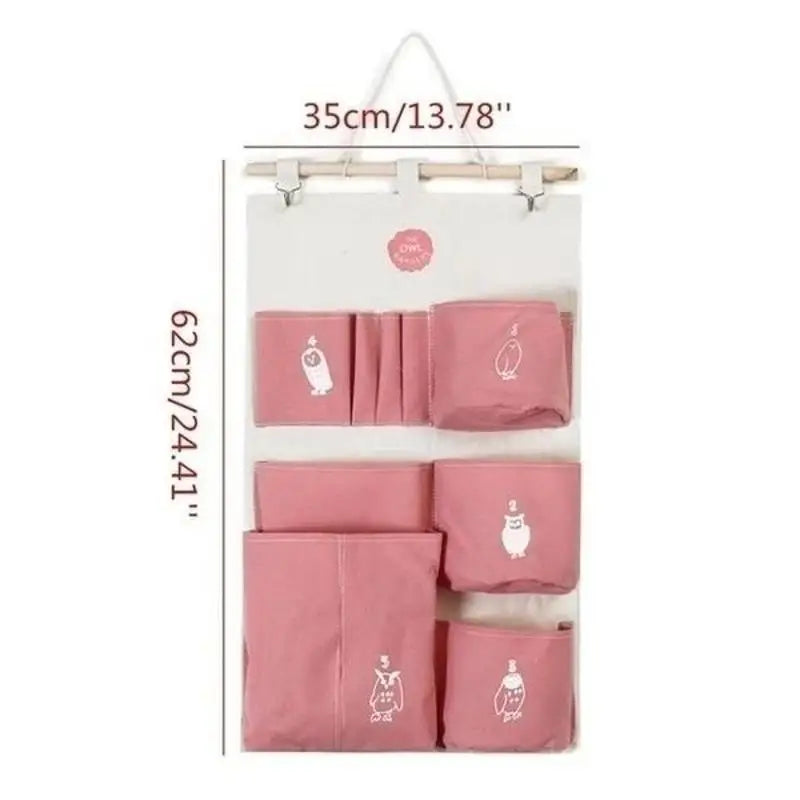 Waterproof Cotton Linen Hanging Storage Bag | Multi-Layer Hanging Storage Bag Qme