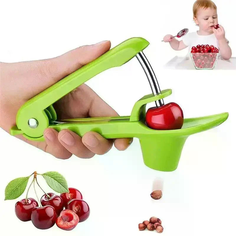 Cherry & Olive Pitter Tool – Stainless Steel Pit Remover Fruit Pitter Tool Qme