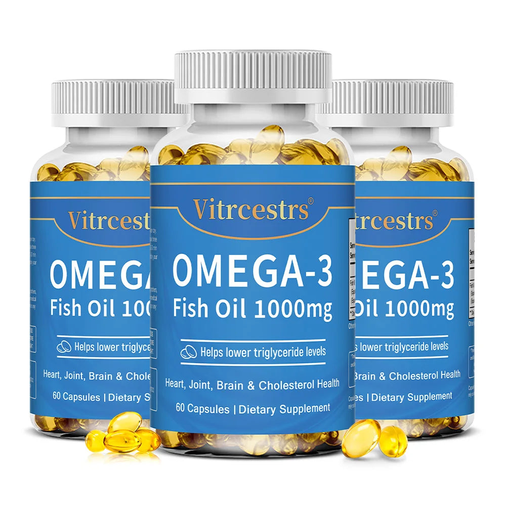 ZENVITALIZE Omega-3 Fish Oil 1300mg | EPA & DHA Supplement Omega-3 Supplement Qst 60 count-3 bottle