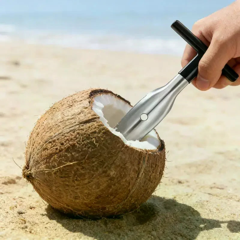 Stainless Steel T-Shape Coconut Opener Puncher Tool Coconut Opener Tool Qme Default Title