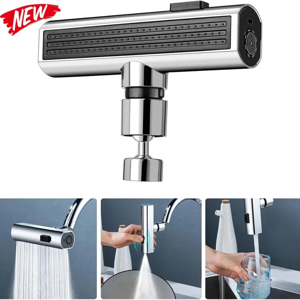 720° Swivel Waterfall Faucet Sprayer Head Filter Diffuser Faucet Diffuser Adapter Qme