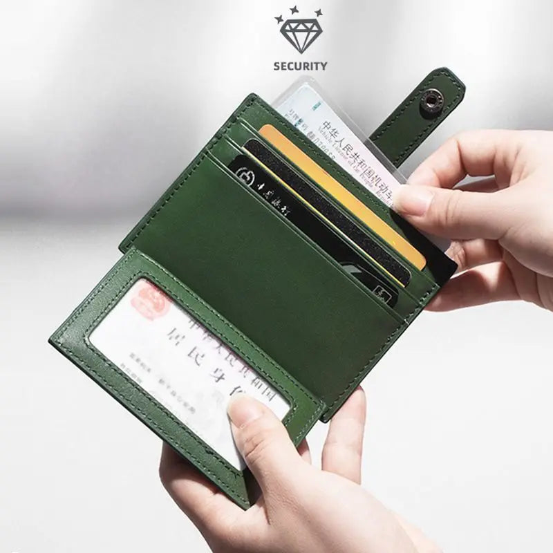PU Leather Flip Card Holder Mini Wallet – 3 Colors | Qme Card Holder Wallet Qme