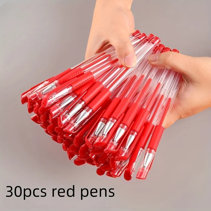 Multi-Color Gel Ink Pens Fine Point Smooth Writing – 4 Colors Gel Ink Pens Qme Red 30pcs