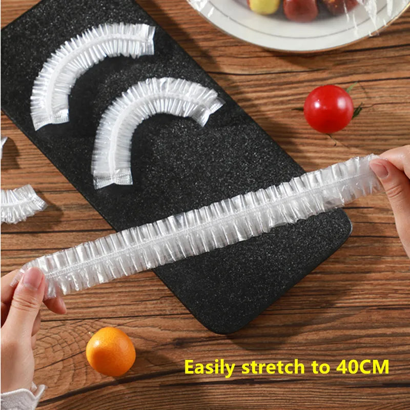 Disposable Plastic Food Cover Wraps – 100pcs Fridge Storage Food Cover Wrap Qme