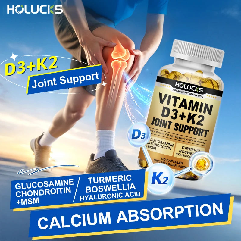 HOLUCKS Joint Support – Glucosamine, Chondroitin & MSM 120ct Joint Support Supplement Qst