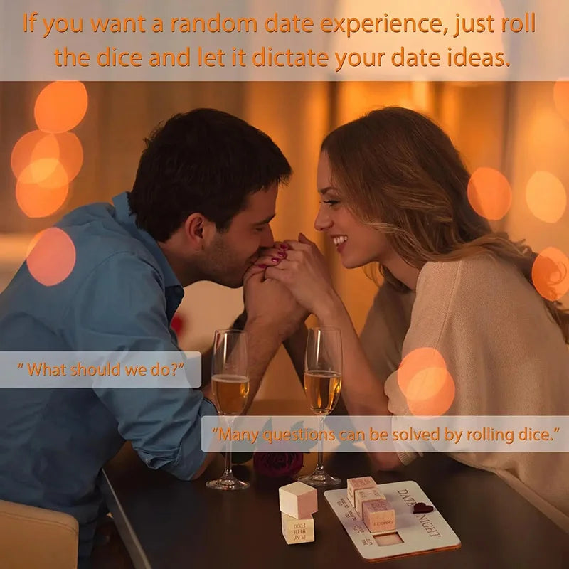 Date Night Dice After Dark Edition – Wooden Couples Game Couples Dice Game Qme