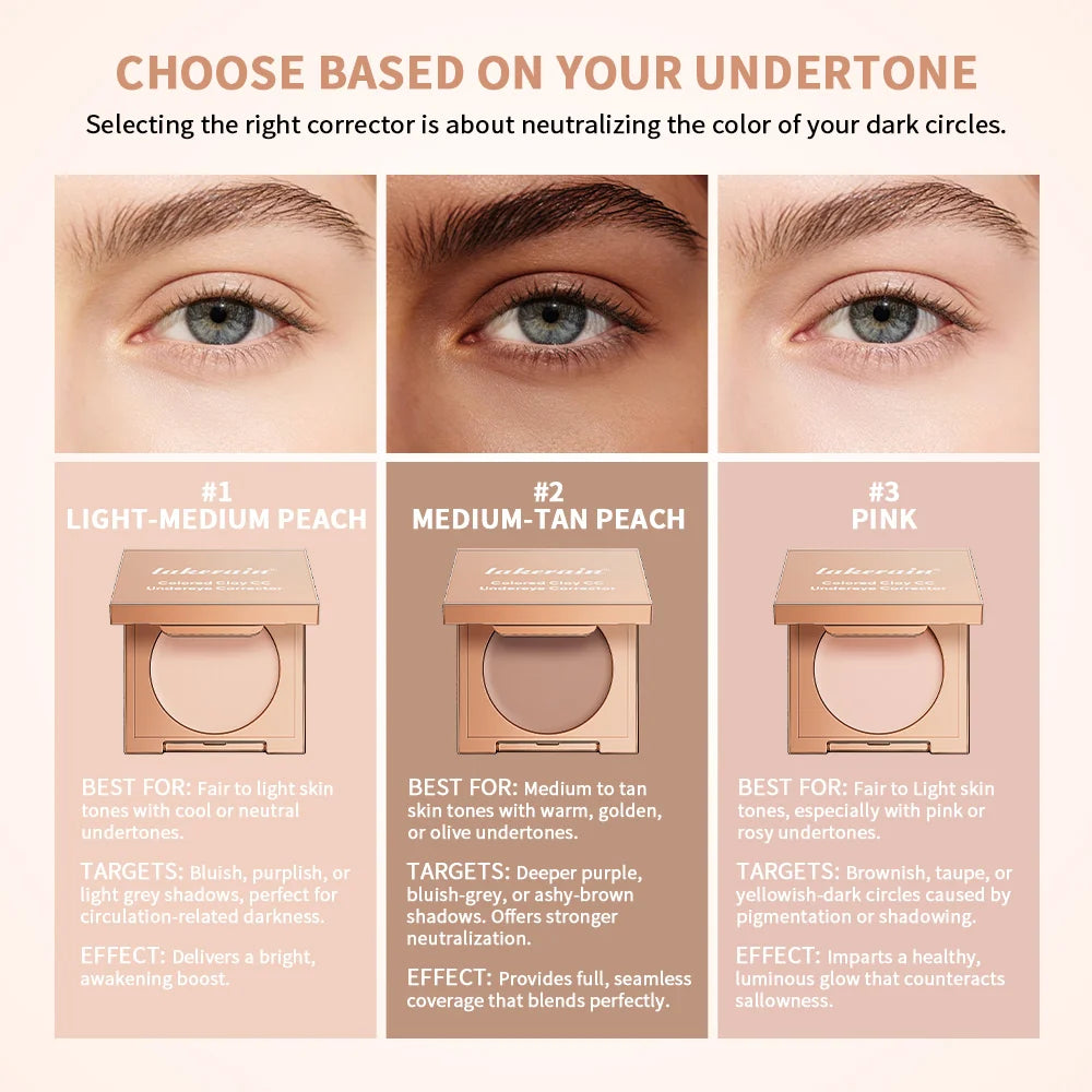 Eye Concealer Corrector with Brush – Moisturizing Coverage Eye Concealer Corrector Qst