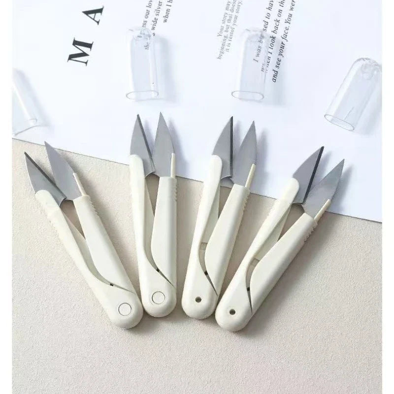 Small Stainless Steel Scissors with Lid for Sewing & Crafts Craft Scissors Qme