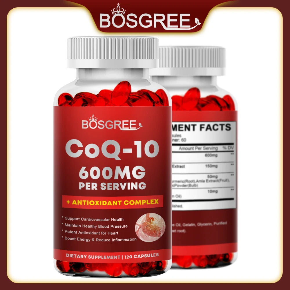 BOSGREE CoQ10 Capsules – High Absorption Coenzyme Q10 Supplement CoQ10 Supplement Qst