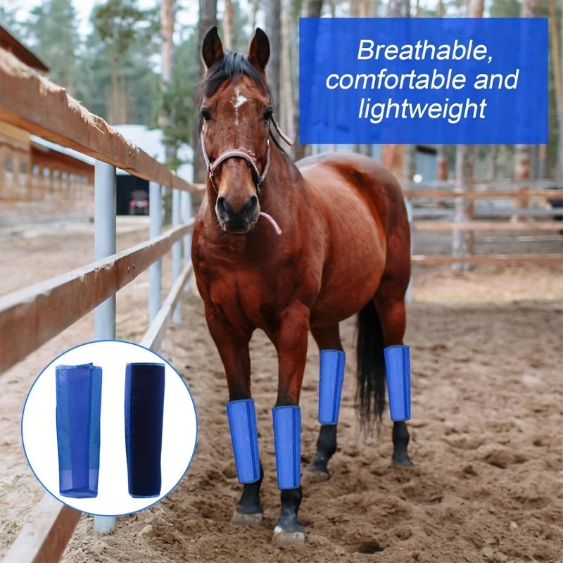 4-Pack Horse Fly Boots – Breathable Protective Leg Wraps Horse Fly Boots Qme