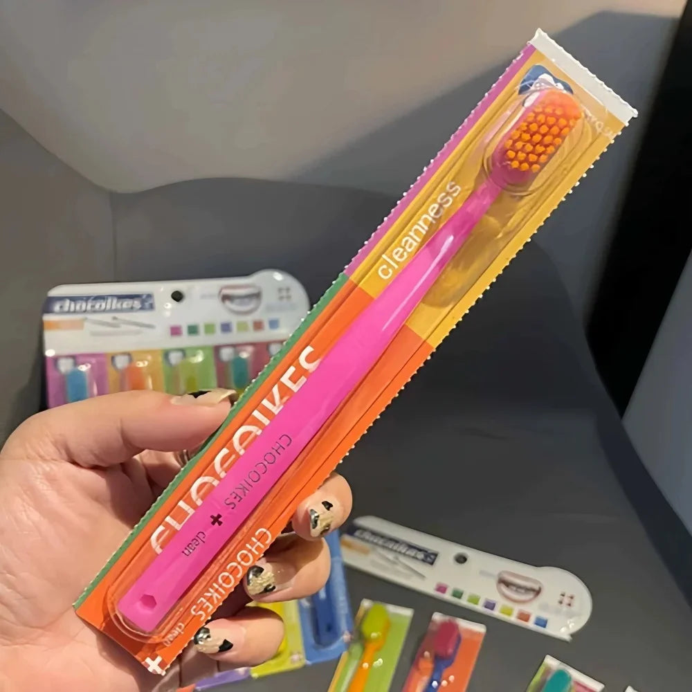 Ultra Soft Toothbrush 5-Pack – Colorful Adult Tooth Brushes Manual Toothbrush Set Qme