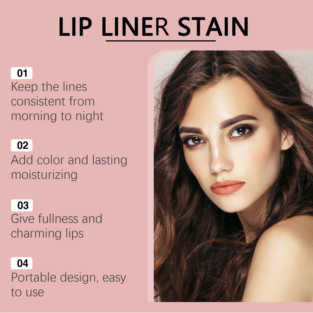 EELHOE Waterproof Peel-Off Lip Liner – 3 Matte Shades Peel-Off Lip Liner Qst